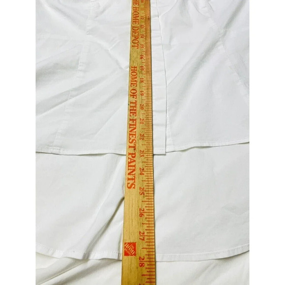 Chicos Button Up Shirt Womens Sz 3 Cut-Out White Minimalist Business Casual - Picture 12 of 12
